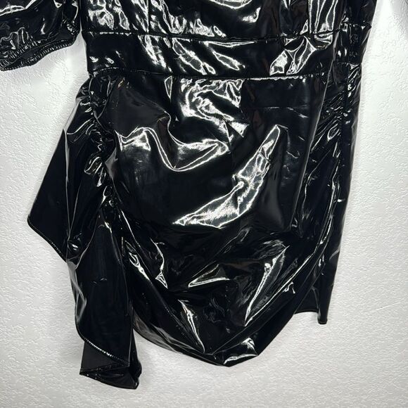 NWT RHODE PIA Mini Dress Patent Black Size 8 - Picture 6 of 16